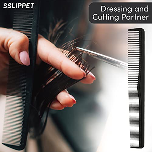 SLIPPET Hair Comb Styling Set 4 Pieces Fine Wide Tooth Comb Rat tail Comb Cutting Comb Parting Comb Anti Static Combs for men women dry wet hair