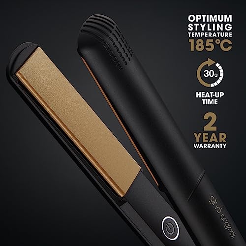ghd Original - Hair Straightener, Iconic Ceramic Floating Plates with Smooth Gloss Coating for Lasting Results with No Extreme Heat, 30 Second He