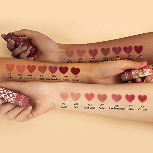 HANDAIYAN Lipstick,Nude Lipstick,Red Lipstick,Smooth,Waterproof,Highly Pigmented Lipsticks for Women Long Lasting (102#Nude Brown)