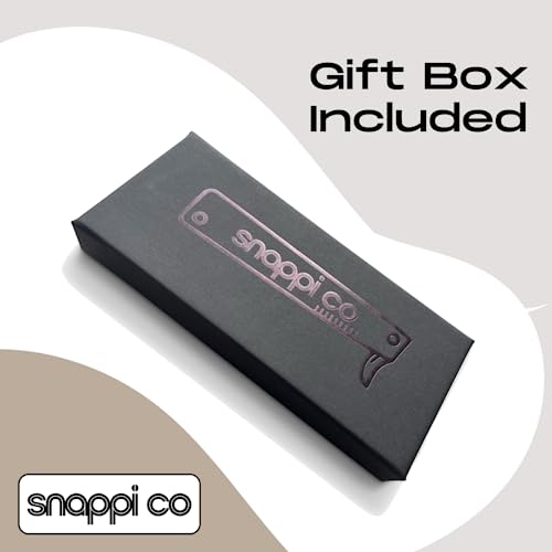 Snappi Co Metal Folding Beard Comb | 304 Stainless Steel Pocket Comb for Men for Beard Grooming, Hair Styling & Moustache Care | Compact Flip Com