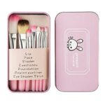 ZHIYE Children Makeup Brushes, 7Pcs Makeup Brush Set Foundation Eyebrow Eyeliner Brush Cosmetic Concealer Brushes for Kids Girls, Women trave - P