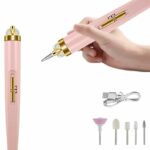 5 in 1 Electric Nail File, USB Nail Files Professional Adjustable Speed Portable Electric Manicure Pedicure Kit Nail Drill Electric File for Acry