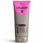 LifeJacket Sun Protection Gel SPF 50 UVA, UVA 5* Sun Cream/Sunscreen factor 50, Face + Body 200ml Lightweight, Non-greasy, Water resistant, Cruel