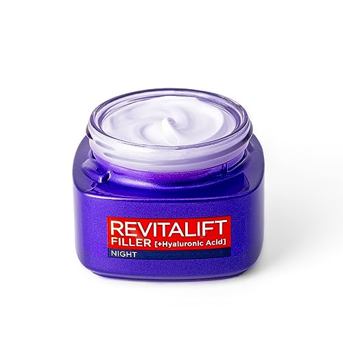 L'Oreal Revitalift Filler Hyaluronic Acid Anti-Ageing Night Cream, 50 ml (Pack of 1)
