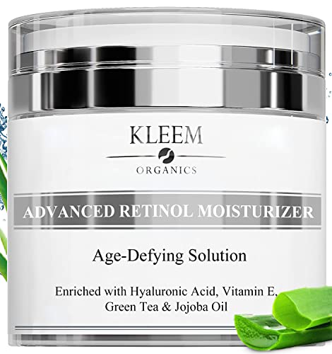 Retinol Face Cream with Hyaluronic Acid & Vitamin E | The Best Anti Aging Cream to Reduce Wrinkles & Age Spots | Day & Night use | Better than an