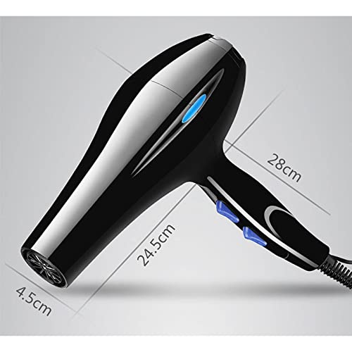 Professional Hair Dryer Travel Hair Dryer, Hair Dryer with Attachments, Powerful Ionic Hairdryer with 2 Speed 3 Heat Setting and Cool Button for