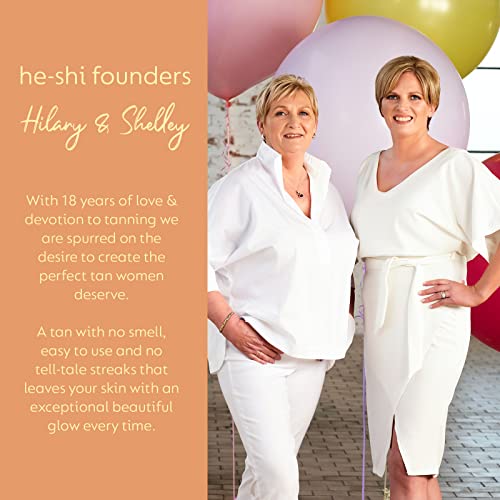 He-Shi Day to Day Gradual Tan Moisturiser - Easy Application Self Tanning Lotion - Natural Gradual Fake Tan with Vitamin E - Vegan & Cruelty Free