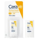 CeraVe Sunscreen Stick SPF 50 0.47 oz with Zinc Oxide, Hyaluronic Acid and Ceramides for Broad Spectrum Sun Protection