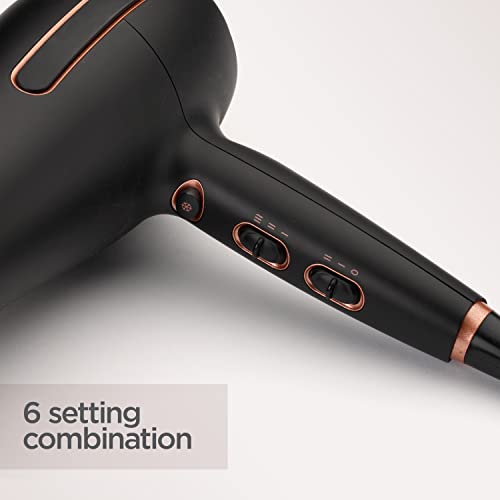 BaByliss Super Power 2400W Hair Dryer, Salon AC Professional motor, Strong fast drying airflow Black