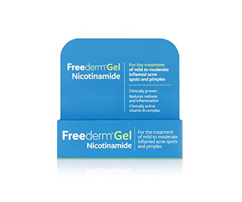 Freederm Gel for Mild to Moderate Acne with Nicotinamide, Clinically Proven, Reduces Spot Size, Redness and Inflammation, 10g Tube