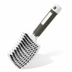 URAQT Hair Brush, Boar Bristle Paddle Hairbrush for Women, Soft Massage Hair Comb, Detangle Hair Brush for Long Thick Curly Hair, Reducing Hair B