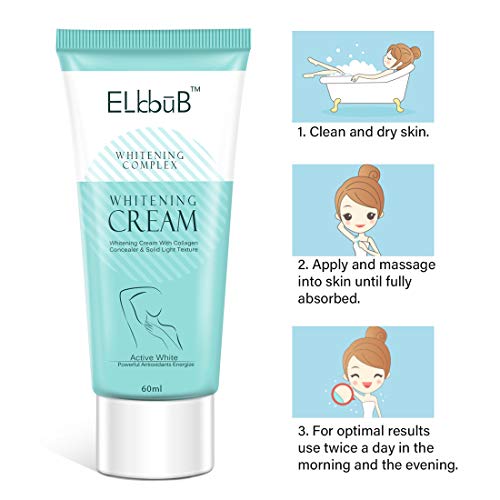 Intimate Skin Lightening Cream for Body, Bikini and Sensitive Areas - Skin Whitening Cream Contains Hydrolyzed collagen, Glycerol, Nano Titanium