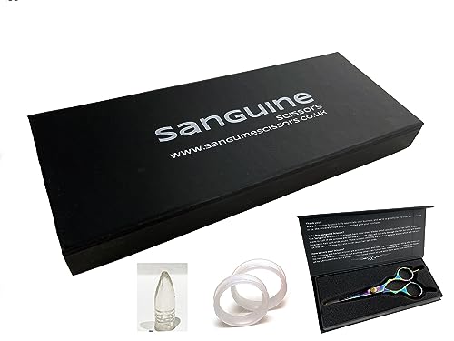 Professional Hair Cutting Scissors, Hairdressing Scissors, Ultra-Sharp Japanese Convex Blades, Titanium Coated - 5.5 inch, Includes Case