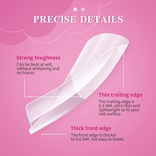 Saviland Extension Gel Nail Kit 240PCS Medium Almond & Medium Square Clear Full Cover Soft Gel Nails Tips 6-in-1 Nail Glue Gel Fake Nails Extensi