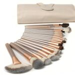 Ammiy Professional Makeup Brushes 18-Piece Set with PU Leather Bag