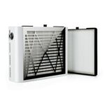 INMAKER Nail Dust Collector with 2 Reusable Filters, 60W Power Manicure for Dust Collector Nail Salon, Professional Vacuum Nail Dust Extractor fo