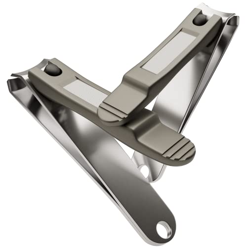 Premium Nail Clippers for Men & Women - 2 Pack - Zinc Alloy Nail Clipper Set for Fingernail & Toenail - Sharpest Nail Clipping with File - GMP-Ce