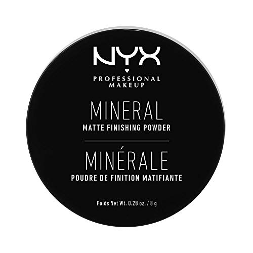 NYX Professional Makeup Mineral Finishing Powder, Loose Format, Matte Finish, Oil Absorbing, Vegan Formula, Shade: Light/Medium