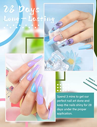 Btiztlla 21 Colors Gel Nail Polish Kit with 120W LED Light, Red Nude Glitter Gel Nail Polish Set, UV LED Nail Lamp, No Wipe Base Top Coat, Manicu