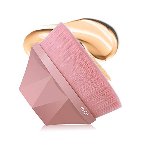 MSQ Make Up Brush Foundation Kabuki Flat Top Perfect for Blending Liquid Make Up Flawless Powder Cosmetics Premium Foundation Brush, Buffing, Ble