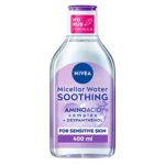 NIVEA MicellAIR Sensitive Micellar Water (Pack of 5 x 400 ml), Fragrance-Free Make-Up Remover, Micellar Cleansing Water for Sensitive Skin, Gentl