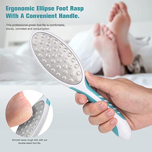 FVION Foot File Dead Hard Skin Remover – Pedicure Rasp Cracked Heels, Double Side Professional Callus Removal for Feet, Stainless Steel Foot Scra