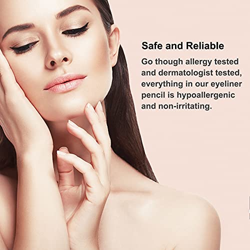 Boobeen Eyeliner Pencil - Black Eyeliner Pen Gel - Quick Drying Formula Eye Liner - Waterproof Smudge-proof All Day Eyeliner Makeup - Long Lastin