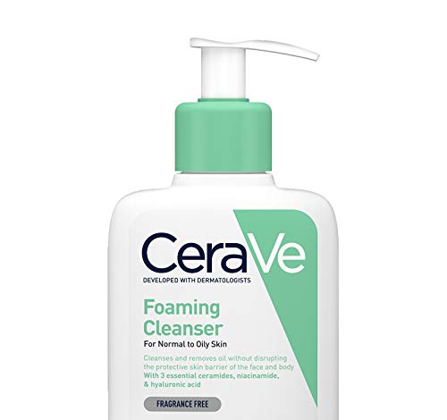 CeraVe Foaming Cleanser for Normal to Oily Skin 236ml with Niacinamide and 3 Essential Ceramides