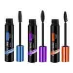 3-function Eyelash mascara 4D for Sensitive Eyes,Extra Long Lash Mascara Waterproof Not Blooming Curling Natural Eye Makeup Long Lasting Black
