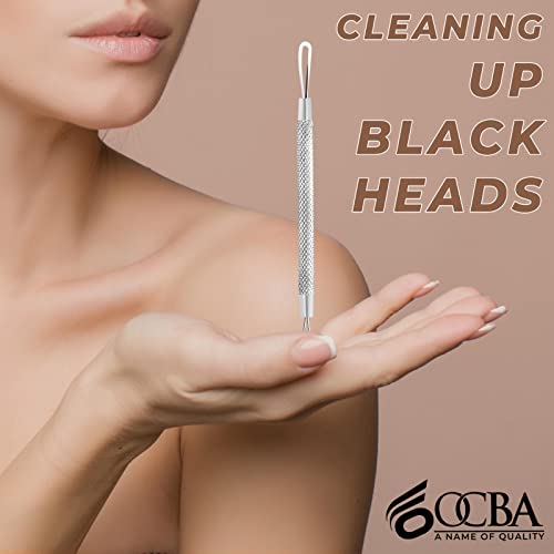 OCBA Blackhead Remover Professional Skincare Spot Treatment Blackhead Remover Tool for Blemish Comedone Whiteheads Pimple Popper with Double Side