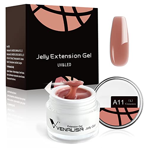 VENALISA 50ml Builder Base Gel Nail Gel Kit Nail Art Acrylic French Nails Smoke Nude Pink Natural Color Builder Nail Extend Gel…