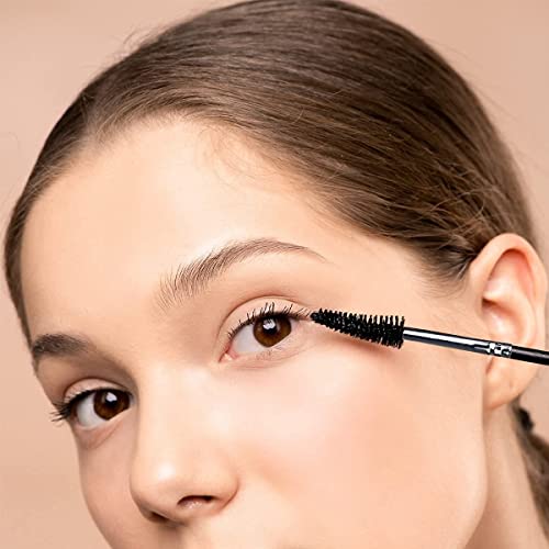 Clyhon 1Pcs Eyebrow Brush, Eyebrow Spoolie,Professional Angled Eye Brow Brush, Eyelash Brush, Eyebrow Makeup Tools, Black