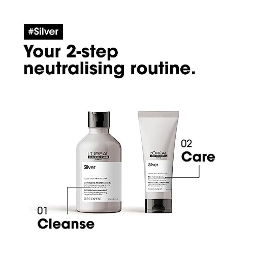 L’Oréal Professionnel | Shampoo, For Grey, White or Light Blonde Hair, Serie Expert Silver