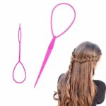 2pcs Ponytail Pull Through Hair Hoop Tool, Braiding Tool topsy tail hair tool, Hair Pull Through Tool, Pony Tail Hair Tool, Hair Braiding Tools H