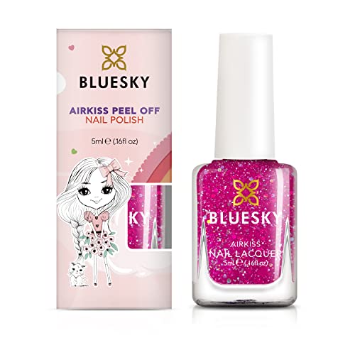 Bluesky Kids Nail Varnish – DISCO TIME, Pink. Easy Peel-off, Non-Toxic, Water- based, Odour-free Nail Polish for Kids, 5ml