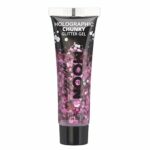 Holographic Chunky Face & Body Glitter Gel by Moon Glitter - Pink - Cosmetic Festival Glitter Face Paint for Face, Body, Hair, Nails - 12ml