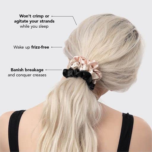 Kitsch Satin Scrunchies - Softer than Silk Scrunchies for Women | Cute Hair Ties & Hair Scrunchies for Hair | Stylish Scrunchie for Teens | Scrun