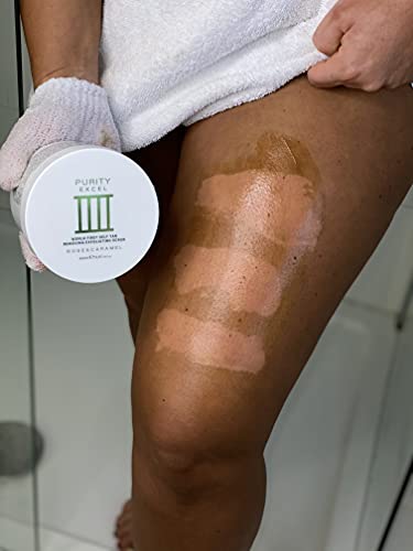 Rose & Caramel Purity Excel 60 Second Fake Tan Remover. Express Exfoliating Self Tan Eraser. Rapid Tan Removal. Quick Self Tan Remover, Vegan, Cr