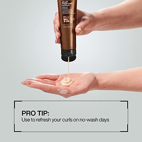 REDKEN All Soft Mega Curls, HydraMelt Leave-In Conditioner Treatment, For Dry Curly, Coily Hair, Nourishes and Adds Bounce, Shine and Definition,