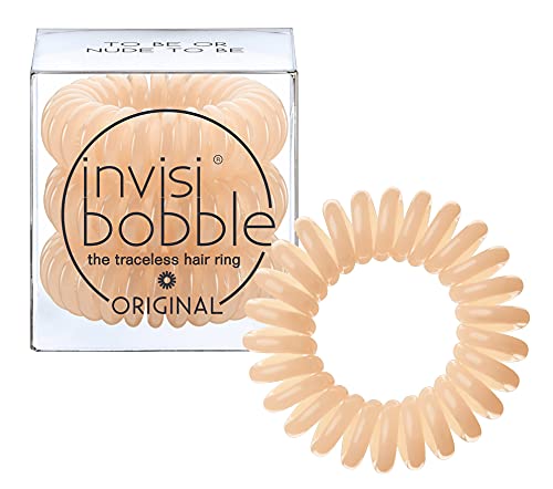 Invisibobble ORIGINAL Hair Ties, Crystal Clear, 3 Pack - Traceless, Strong Hold, Waterproof - Suitable for All Hair Types