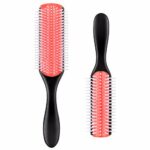 Mabox Curly Hair Brush 2Pcs - 9 Row and 5 Row Curl Defining Brush for Thick Curly Hair 3a to 4c, Wavy Hair of Women and Kids