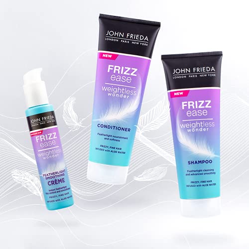 John Frieda Weightless Wonder Conditioner for Frizzy, Fine Hair with Aloe Water 250ml, Lightweight Conditioner for Fine, Frizzy, Dry Hair