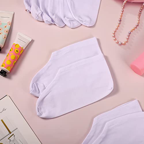 Dacitiery 5 Pairs Moisturizing Socks Overnight, Thin Foot Spa Socks Cotton Moisture Enhancing Socks Cosmetic Moisturizing Socks for Dry Cracked F