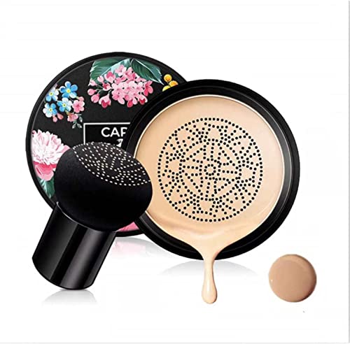Mushroom Head Air Cushion CC Cream, BB Cream, Moisturizing Concealer, Moisturizing BB Cream Makeup Base Long Lasting Nude Makeup with Mushroom Ma