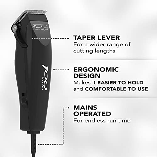 WAHL GroomEase 100 Series Clipper, Head Shaver, Hair Clippers for Men, Home Hair Cutting, Men’s Clipper Set, Male Grooming Kit, Mains Powered Cli