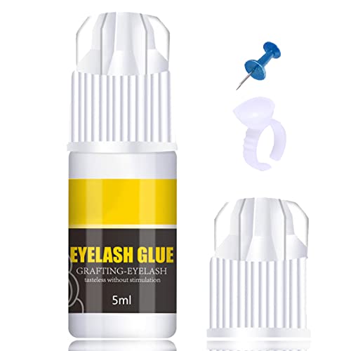 Eyelash Extension Glue 5ML Strong Black Individual Lash Glue 2-3Sec Quick Drying Professional Lash Extension Glue for Sensitive, Retention Long L
