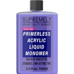 Acrylic Liquid Monomer Professional Salon MMA-FREE Non-Yellow | Medium Drying Time Maximum Strength Adhesive Nail Extension | Used for Natural Na