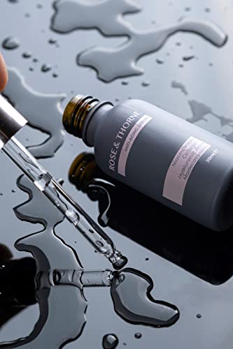 Hyaluronic acid Anti-aging Face Serum, Firming Plumping Hydrating Anti-Aging Skin Care, Rose, Beauty, Bottle with its dropper, Vegan,%100 Natural