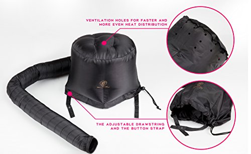 BEAUT'E SEOUL Bonnet Hood Hair Dryer, Drying Cap Hair Steamer, Adjustable Hooded Bonnet for Hand Held Hair Dryer Cap Drying Styling Curling Deep