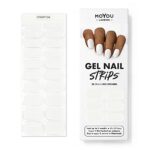 MoYou London Semi Cured Gel Nail Wraps, Nail File, & Wooden Cuticle Stick – 20 Pc. Gel Wraps for Nails – Salon-Quality Manicure Set & Pedicure Su
